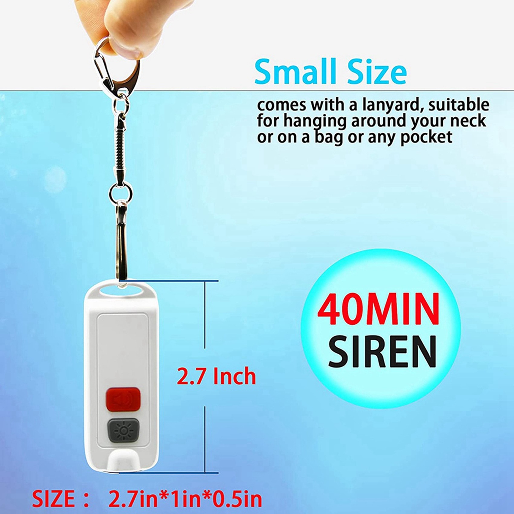 Personal Alarm Keychain - FULL-2X Persönlicher Alarm, Sicherheitsalarm für Frauen